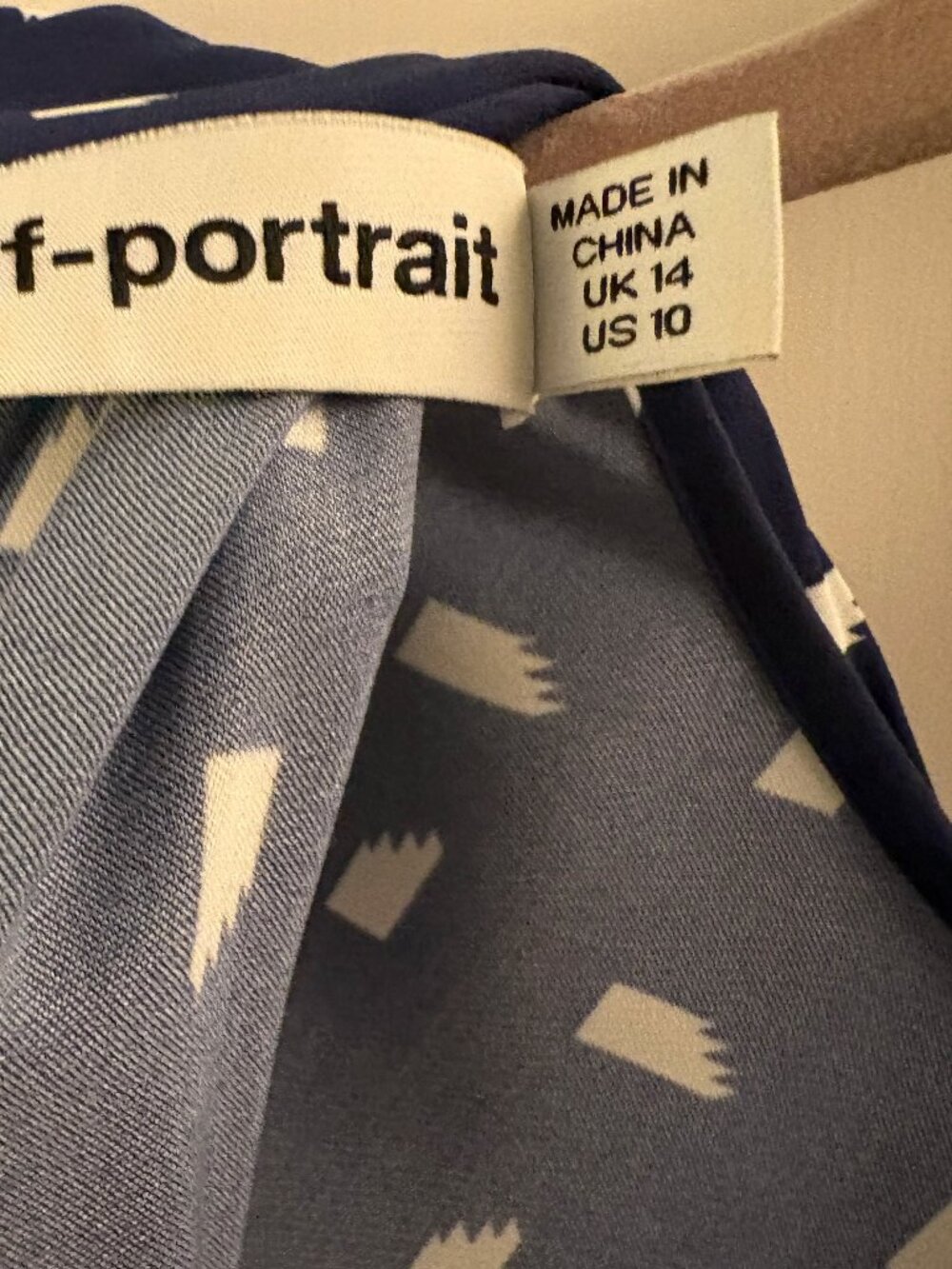 SELF-PORTRAIT Blue and White Printed Maxi Dress (Size 10) - Picture 5 of 5